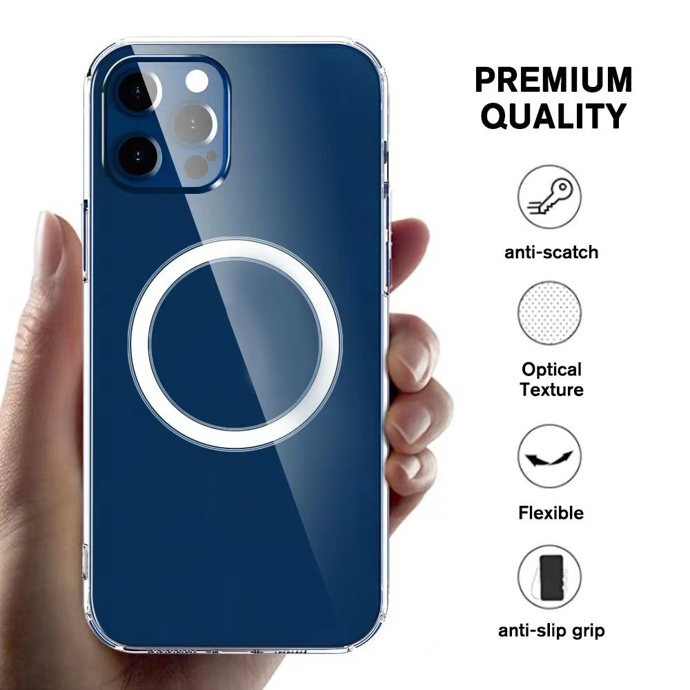 Anti-yellow cover for iphone15 14 16 pro clear magnetic phone case for iphone 15 14 13 transparent Acrylic phone case design