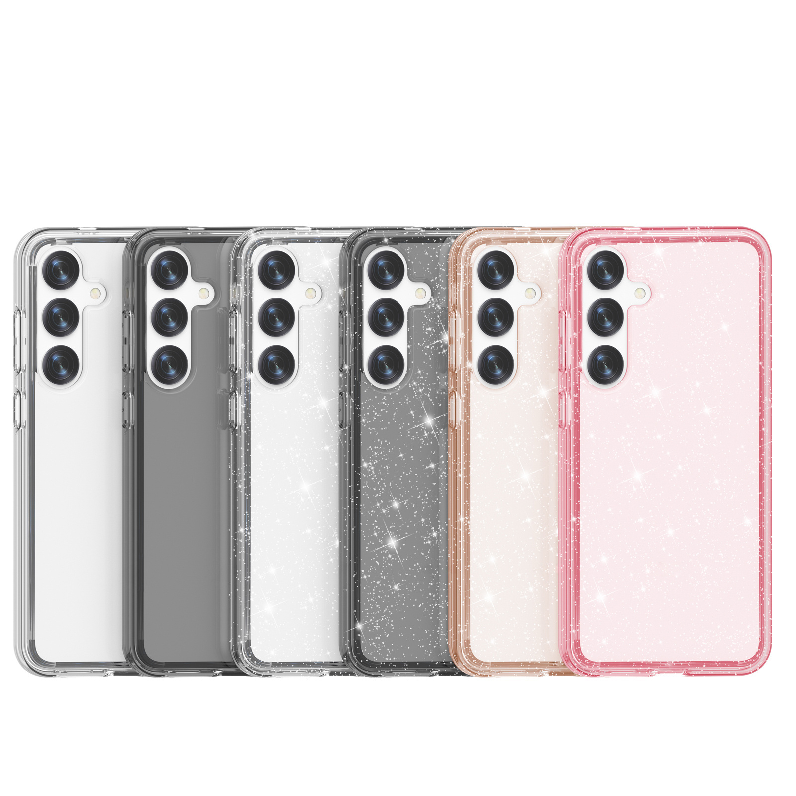 for Samsung S24 Plus Glitter Phone Case Shockproof change color Acrylic TPU Clear Mobile Cell Phone Case for SAMSUNG S24 S23