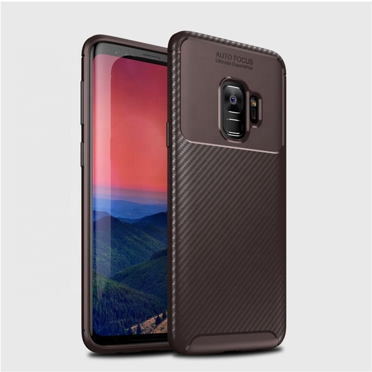 Saiboro Shockproof Protective Carbon fiber flexible tpu soft back cover case for samsung galaxy s8 s8 plus note 8 s7 s7 edge