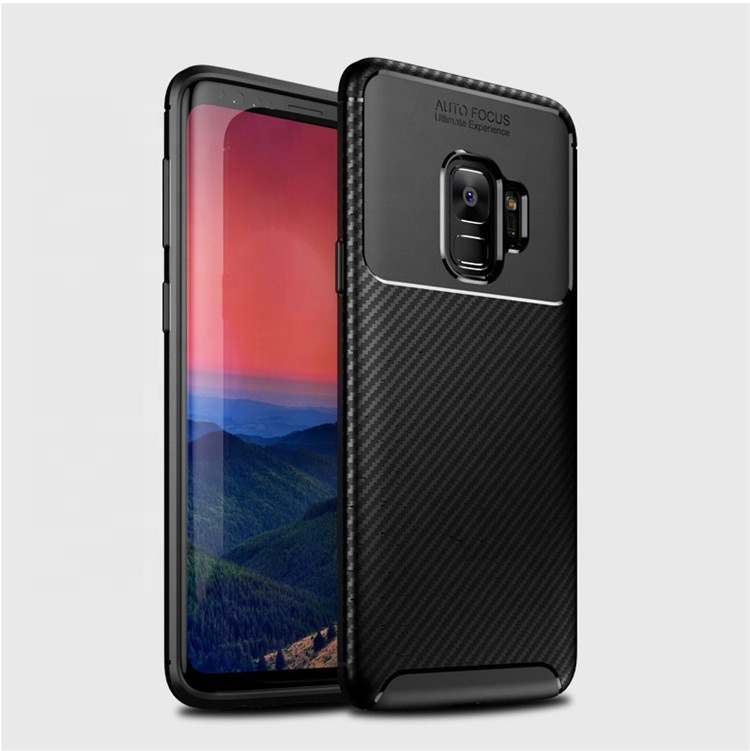 Saiboro Shockproof Protective Carbon fiber flexible tpu soft back cover case for samsung galaxy s8 s8 plus note 8 s7 s7 edge