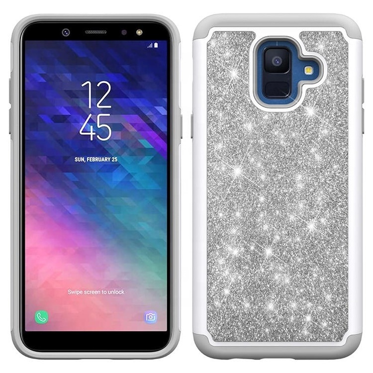 Electroplate bling fancy mobile phone cover for samsung galaxy a6 2018 shockproof case in bulk, phone case for galaxy a6 2018