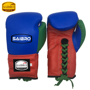 Genuine Cowhide leather Lace up Boxing Gloves For boxing training