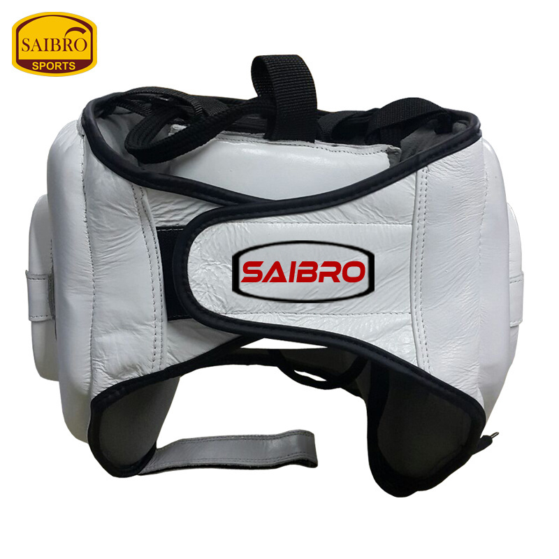 Full Face Plastic Frame Head Guard Boxing Training Head Guard  Made of Genuine Cowhide leather