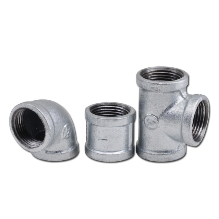 Carbon Steel Pipe Fittings Iron Thread Malleable Cast Iron Material Galvanized Black Pipe Fittings Carbon Steel Joints