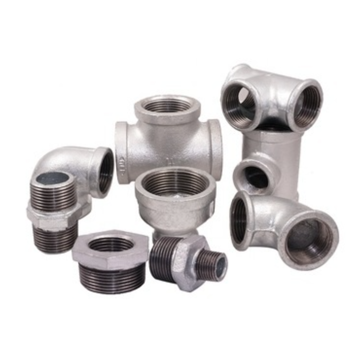 Carbon Steel Pipe Fittings Iron Thread Malleable Cast Iron Material Galvanized Black Pipe Fittings Carbon Steel Joints