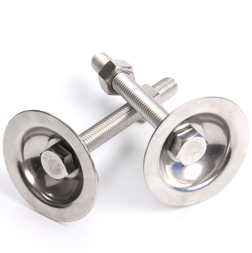 Adjustable height Levelling feet Zinc plated bolt M6 M8 M10 M12 M14 M16 M18 M20 Nylon base pad diameter 40 50 60 80mm foot