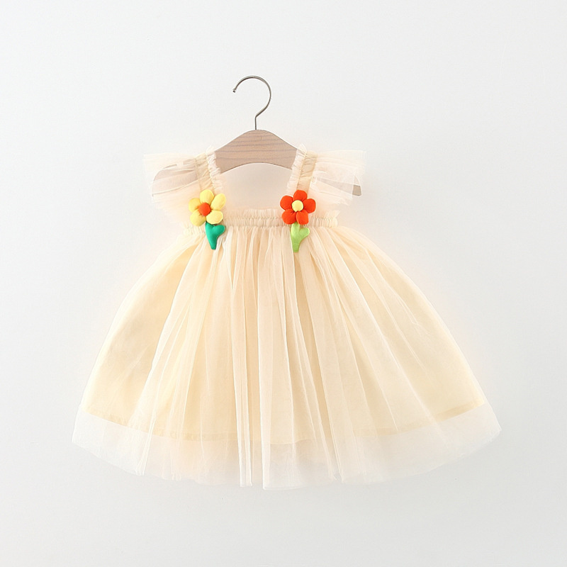 Baby Girls Tutu Dress Infant Tulle Sleeveless Princess Flower Girls' Dresses