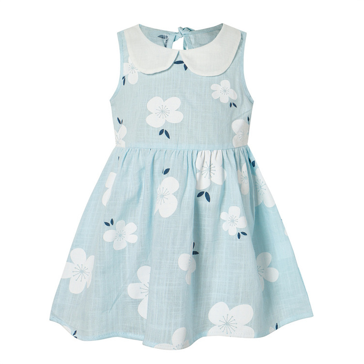 kids summer princess flower print children clothes cute girls casual dress