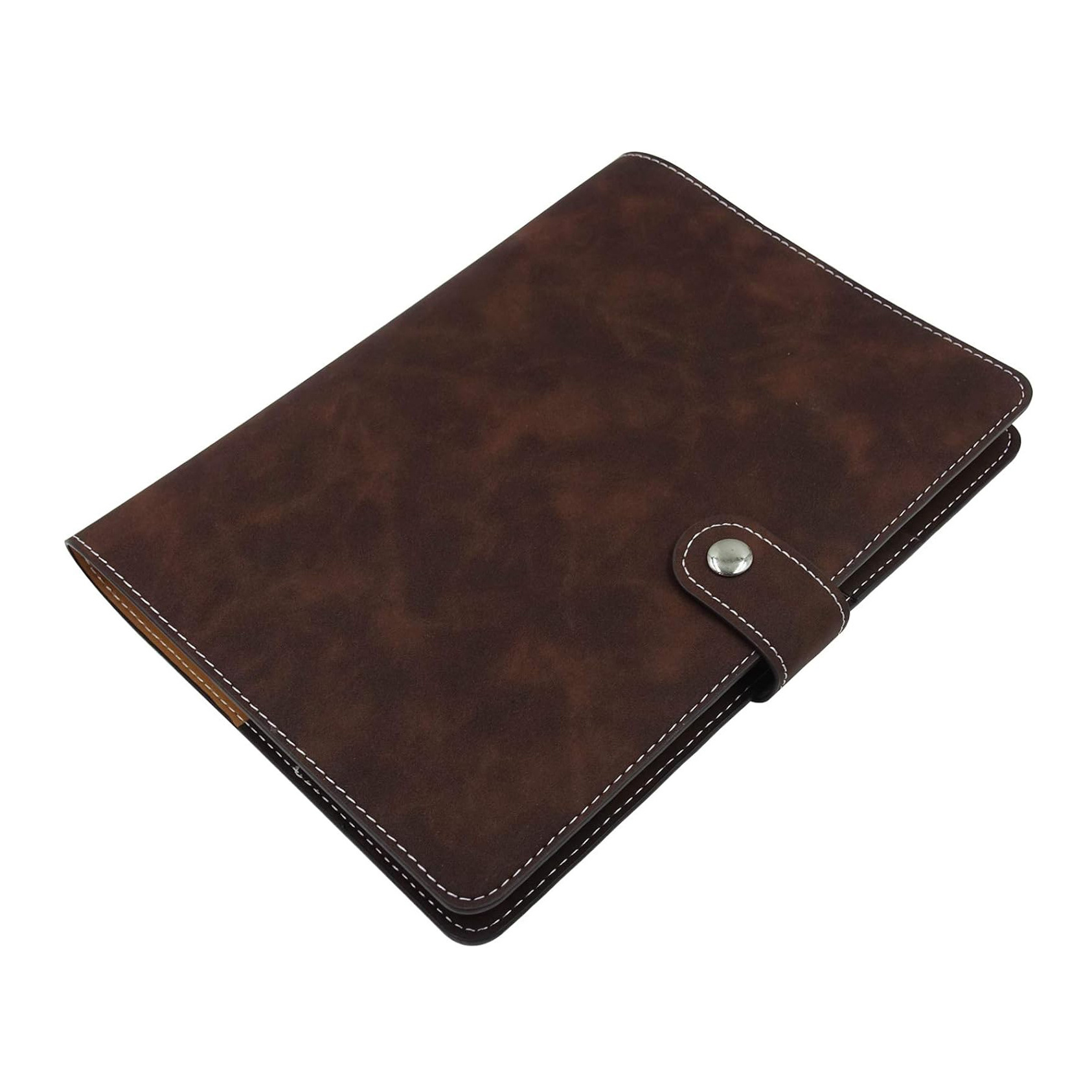 A5 PU Notebook Binder Documents Small 6  Round Ring Binder Clipboard Leather Notebook Binder