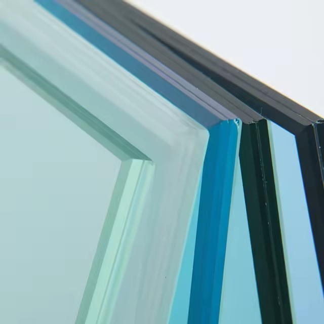 6.38mm 8.38mm Clear PVB laminated tempered glass