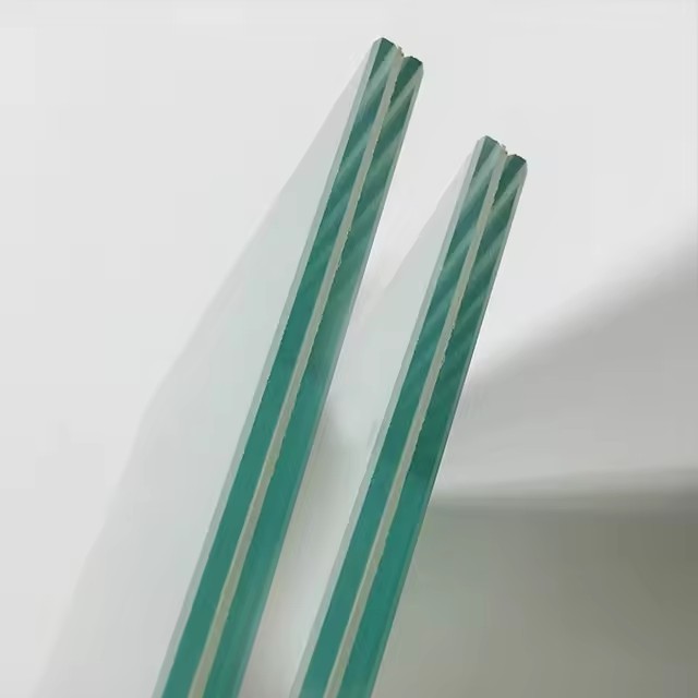 6.38mm 8.38mm Clear PVB laminated tempered glass