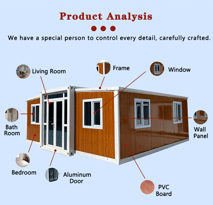 40ft modular houses portable prefab home expandable container house 40 ft with 2 bedrooms