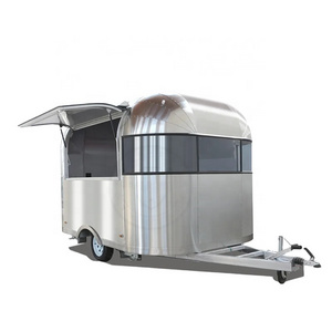 Mobile Kitchen Container stainless steel Airstream food truck mobile hamburger trailer hot dog ice cream cart