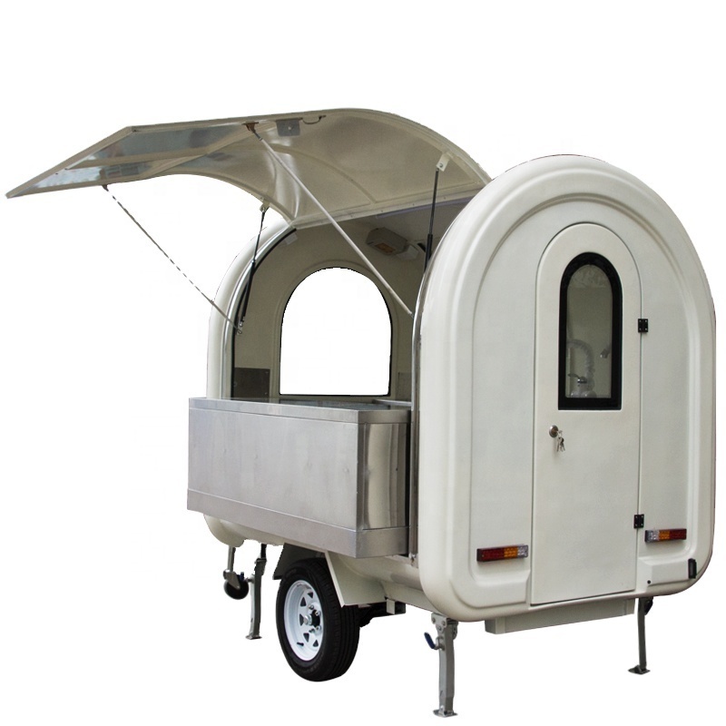 Extendable front workbench  Mobile ice-cream cart/mobile catering trailer for sale