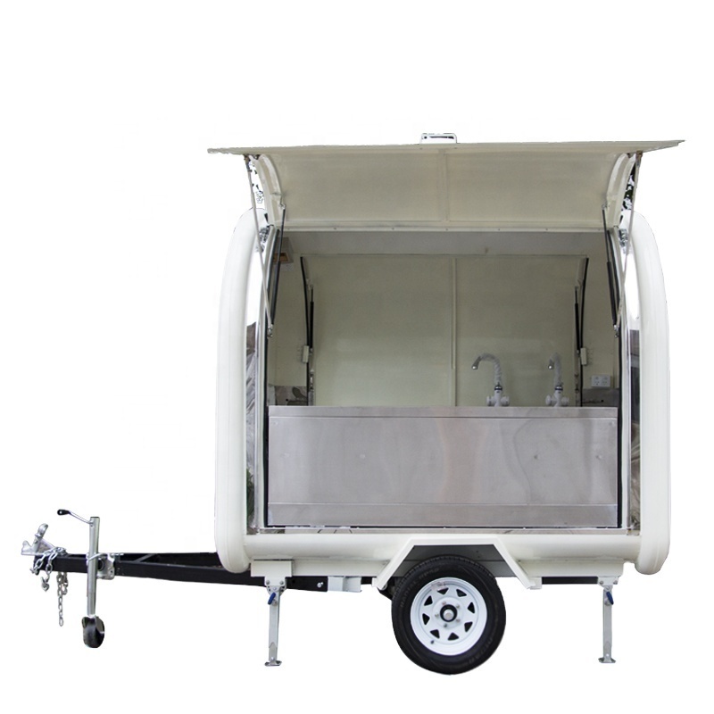 Extendable front workbench  Mobile ice-cream cart/mobile catering trailer for sale