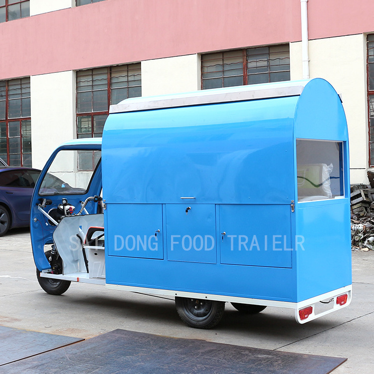 Saidong wholesale price electrical 3 wheels mobile coffee carts street hot dog van food trailer hot dog food truck for sale