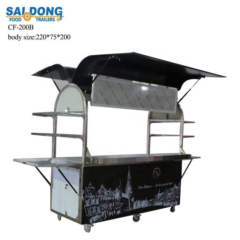 Coffee Cart/coffee Vending Cart/ice-cream Cart Australian Standards Stainless Steel Food Truck Multifunctional 1 Set CF-200