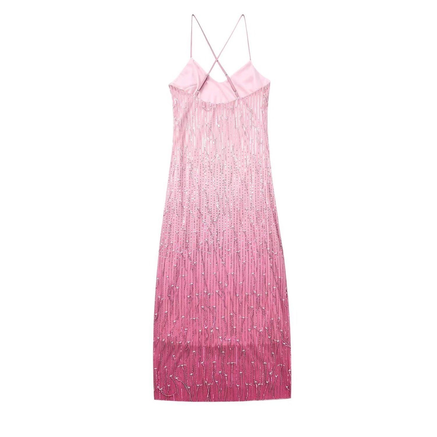 Dresses Sexy Gradient Pink Sequin Dresses Women Party Dress Club Wear Lady