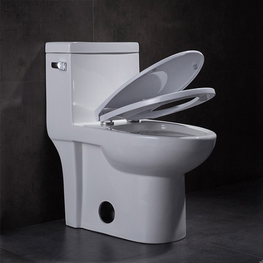 cUPC American Style 10 Years Warranty Wc Bathroom Modern 305mm Strap Floor Mounted Ceramic Siphonic Flush One Piece Toilet