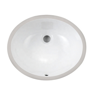 Cabinet Under Mount Wash Basin 1613 Cupc Oval Shape Porcelain Modern Oval Sink Art Basin Gold Wash Basin for Bathroom Easy Clean