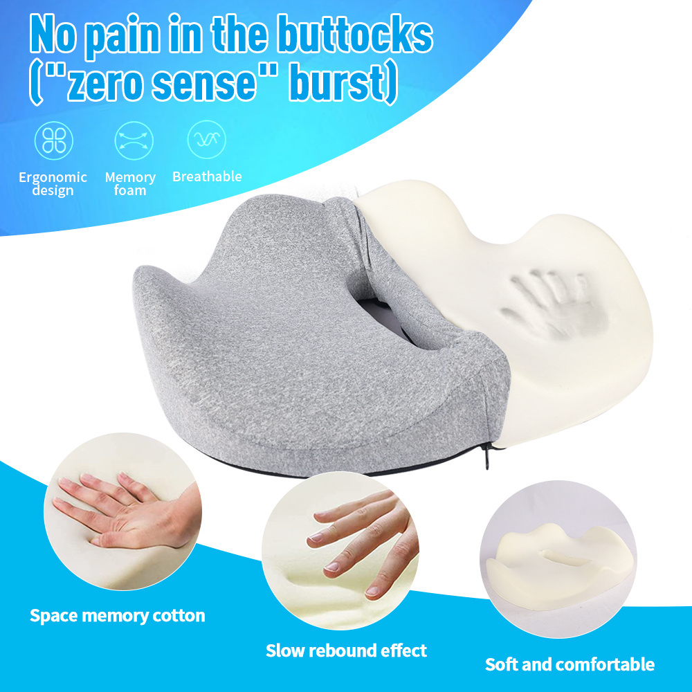 Hot Selling Custom Logo/packaging Coccyx Ergonomic Memory Foam Outdoor/office Chair Orthopedic Car Seat Cushions