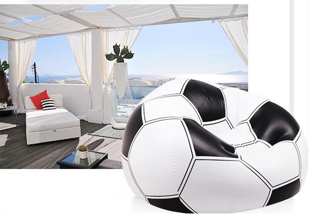 SAIEN Sofa Bean Bag Chair for Adults and Teens PerfectOutdoor inflatable soccer ball chair football printed bean bag lazy sofa