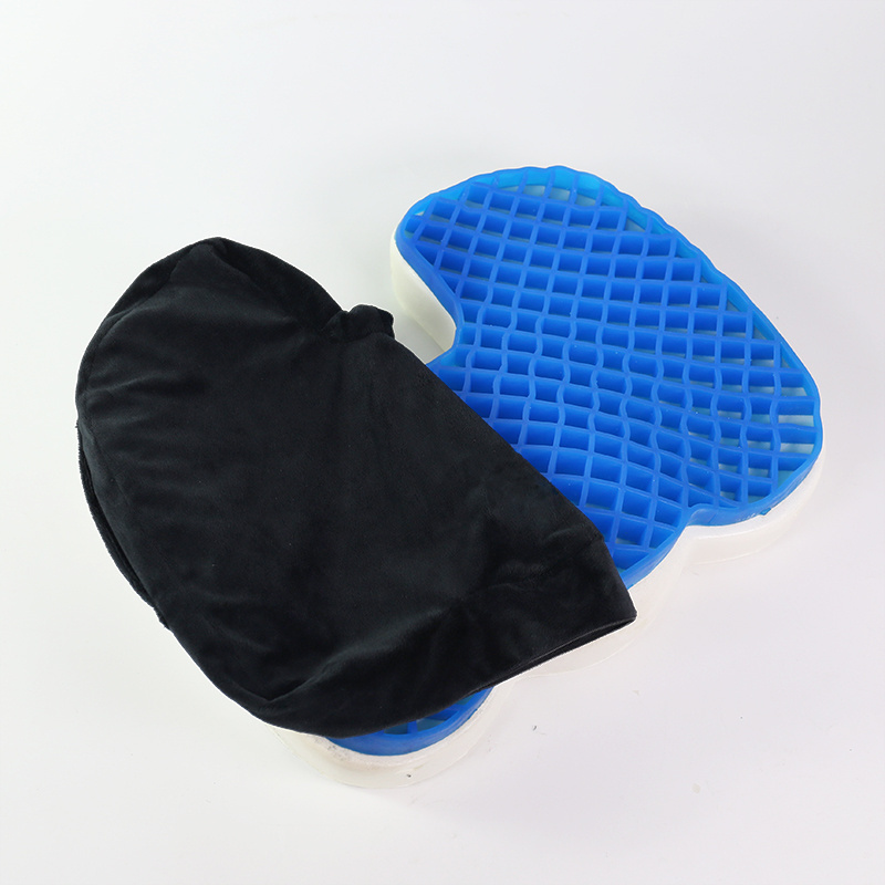 Memory foam gel seat, cushion double thick egg seat cushion with Non-Slip Cover Breathable Honeycomb/