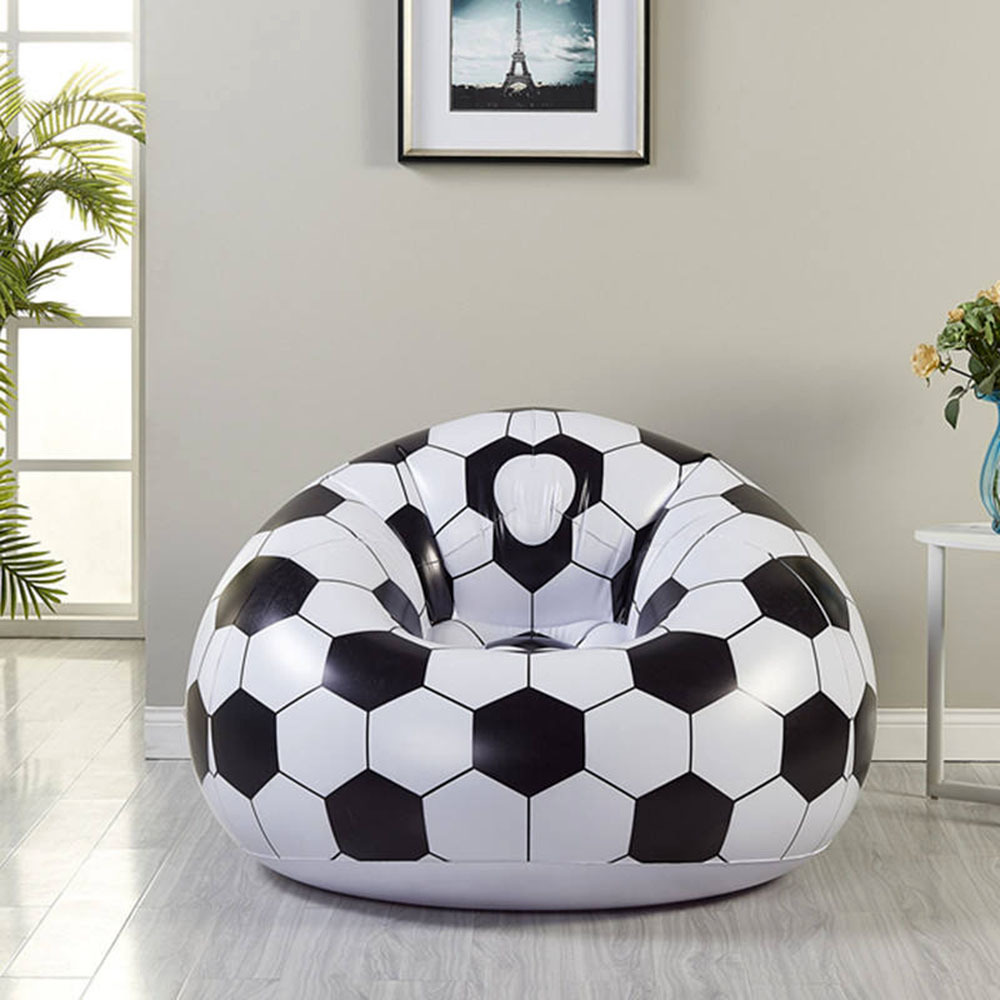 SAIEN Sofa Bean Bag Chair for Adults and Teens PerfectOutdoor inflatable soccer ball chair football printed bean bag lazy sofa