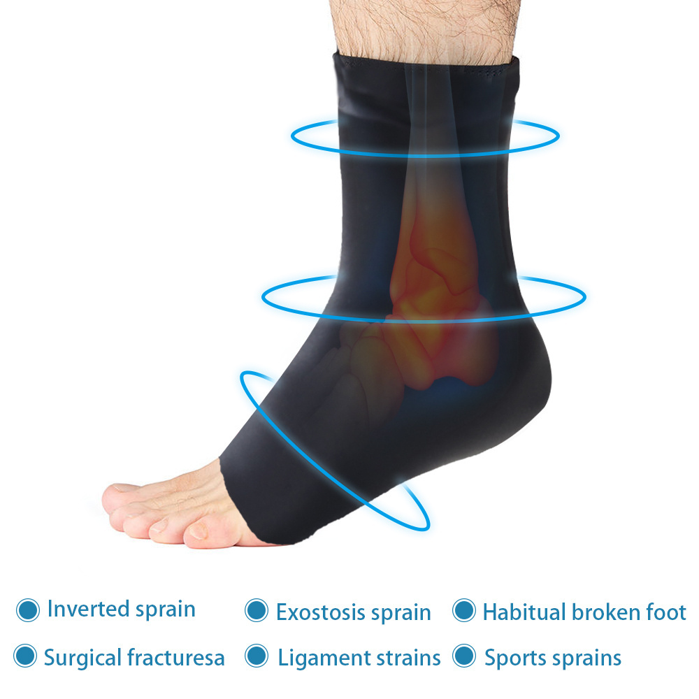 Cold Therapy Compression Sleeve Reusable Gel  Ankle Foot Ice Pack Wrap For Injuries Hot & Cold Therapy Achilles Tendonitis