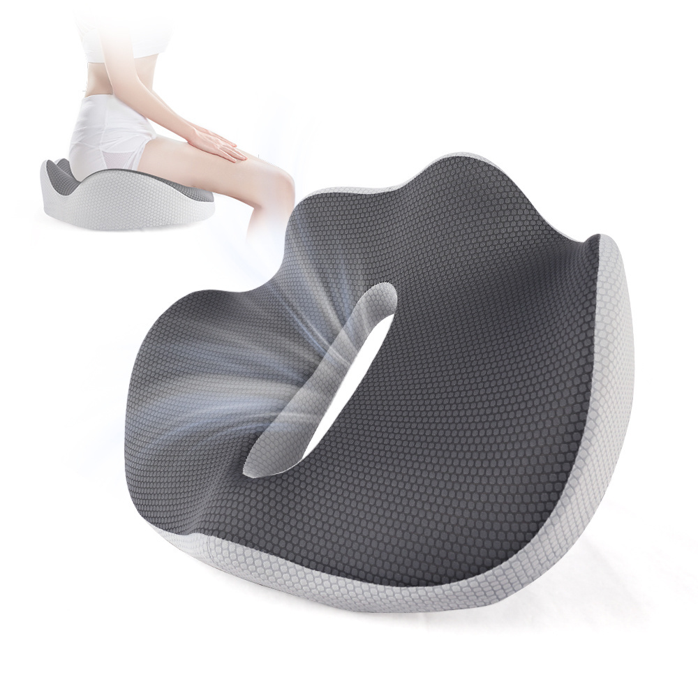 New Popular Beauty Shaping Cushion Memory Foam Breathable Cushion for Office Long Sitting Zero Pressure Coccyx Seat Cushion