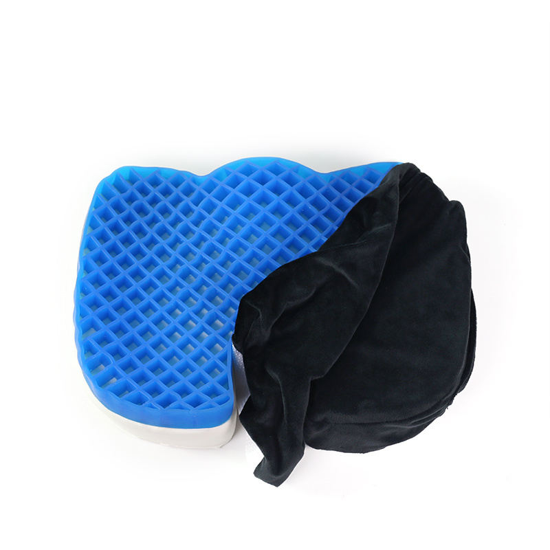 Memory foam gel seat, cushion double thick egg seat cushion with Non-Slip Cover Breathable Honeycomb/