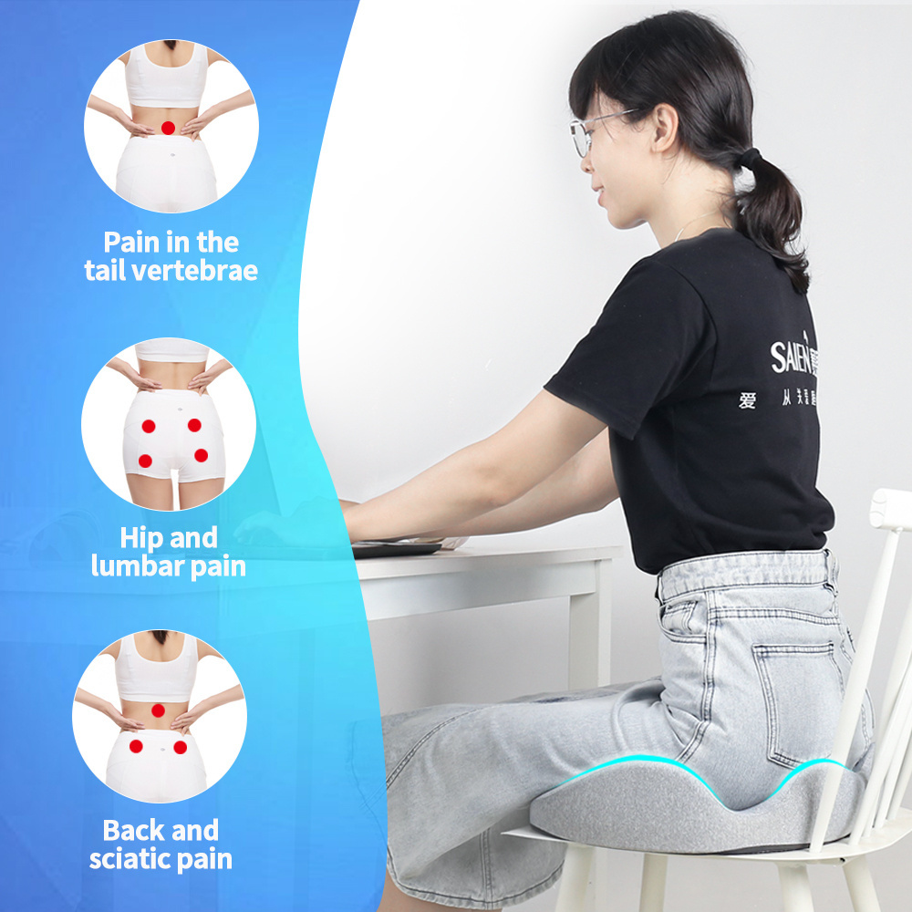 Ergonomic design pressure relief   Memory Foam Filling Orthopedic Coccyx office chair  Seat Cushion