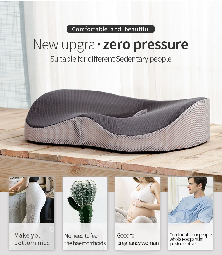 Ergo Design Pain Relief Office Chair 3D Mesh Anti Slip Memory Foam Wheelchair Car Orthopedic Seat Cushion Coccyx Seat Cushion