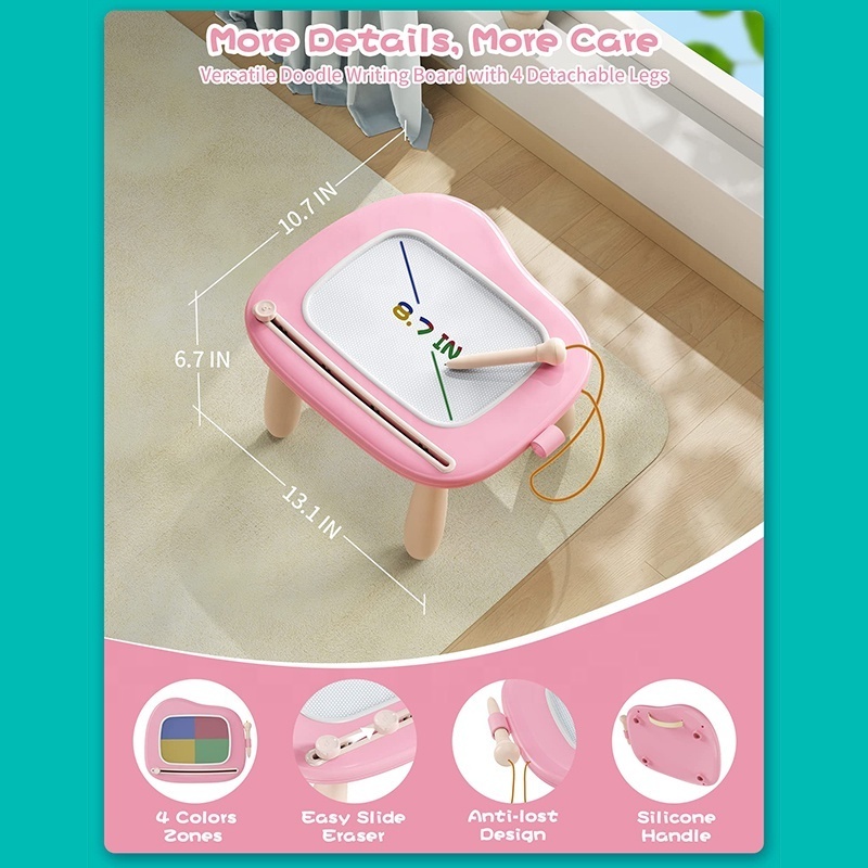 Custom Children's Magnetic Drawing Board Wood Frame Magnetic Drawing Board For Toddlers