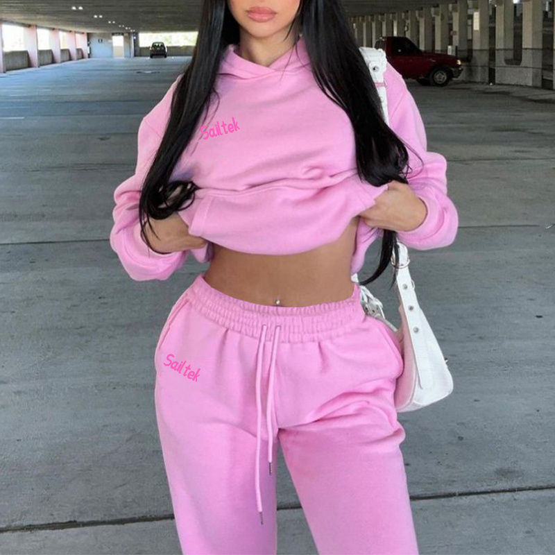 Fall 2023 Women Clothes Custom Sweatsuit Tracksuit Set Ladies Fleece Jogger Sets Women's Clothing Tracksuits For Women