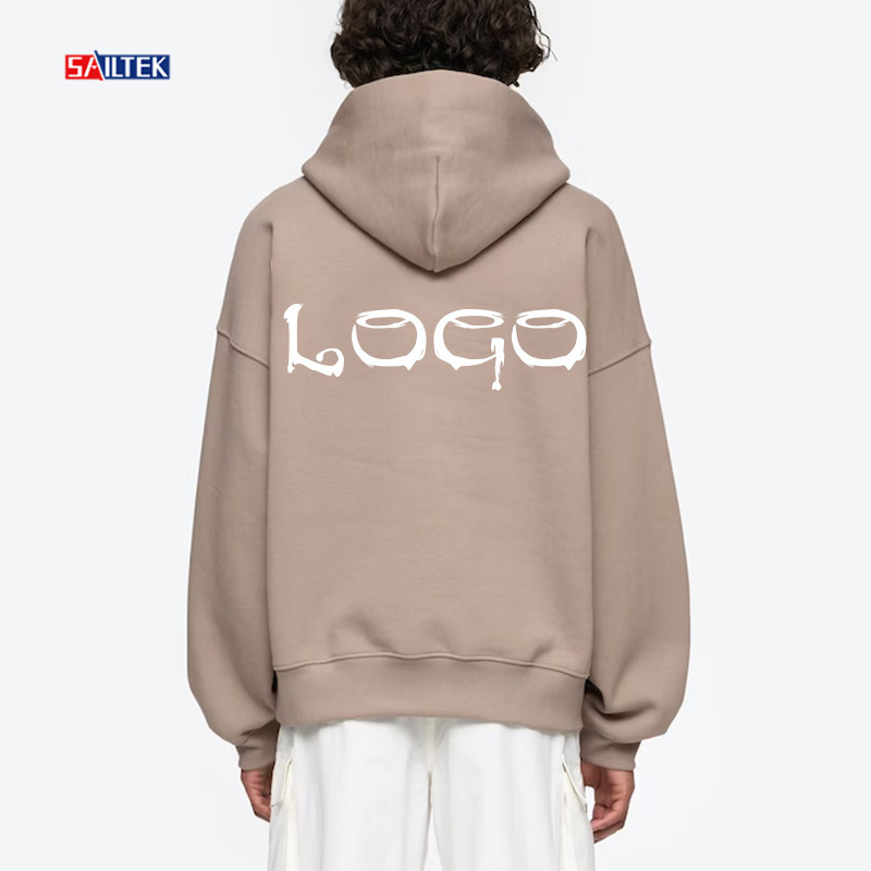 2024 New arrival custom logo streetwear fleece 380 gsm hoodie men high quality mens pullover oversized heavyweight hoodies