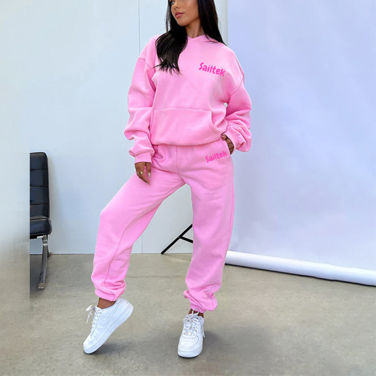 Fall 2023 Women Clothes Custom Sweatsuit Tracksuit Set Ladies Fleece Jogger Sets Women's Clothing Tracksuits For Women