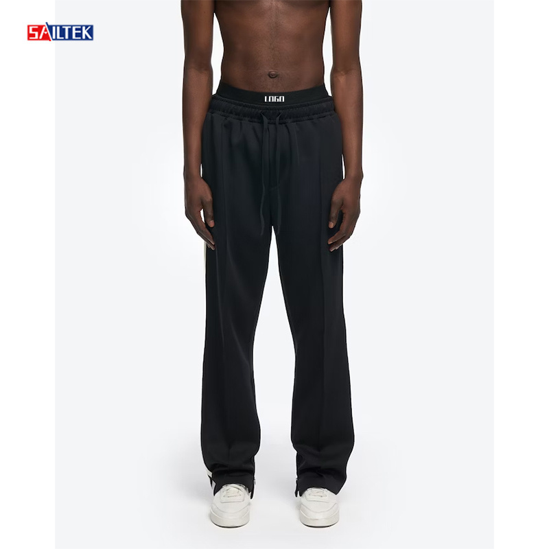 Wholesale Custom Man Track Pants High Quality Baggy Side Striped Jogging Sweatpants Men