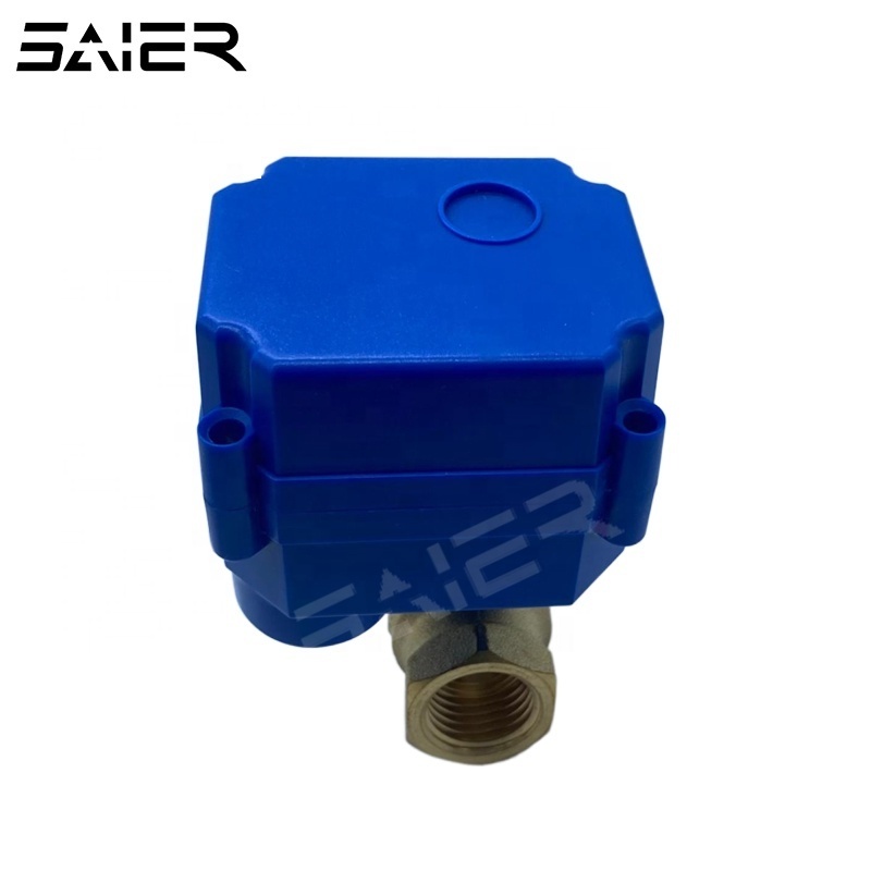 1/2 inch Brass Mini Motorized Shut-off Valve 220VAC DC3V 6V Electric Motorized Ball Valve