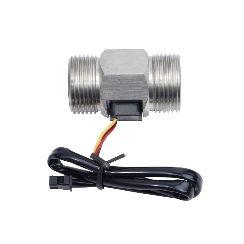 DN25 Stainless Steel Flow Meter 3-24v dc Magnetic Hall Effect Liquid Flow Sensor 4-45L/Min Turbine Water Flow Sensor