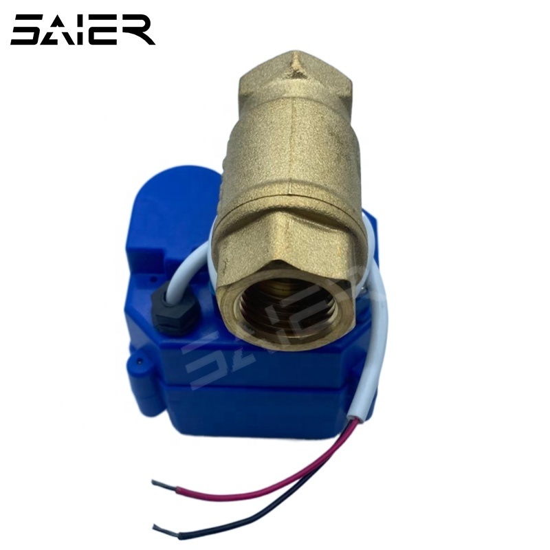 Dn15 Brass Motorized Ball  Electric Valve Actuato 1/2 Inch ON OFF DC12V 24V 220V Electric Motorized Control Ball Valve