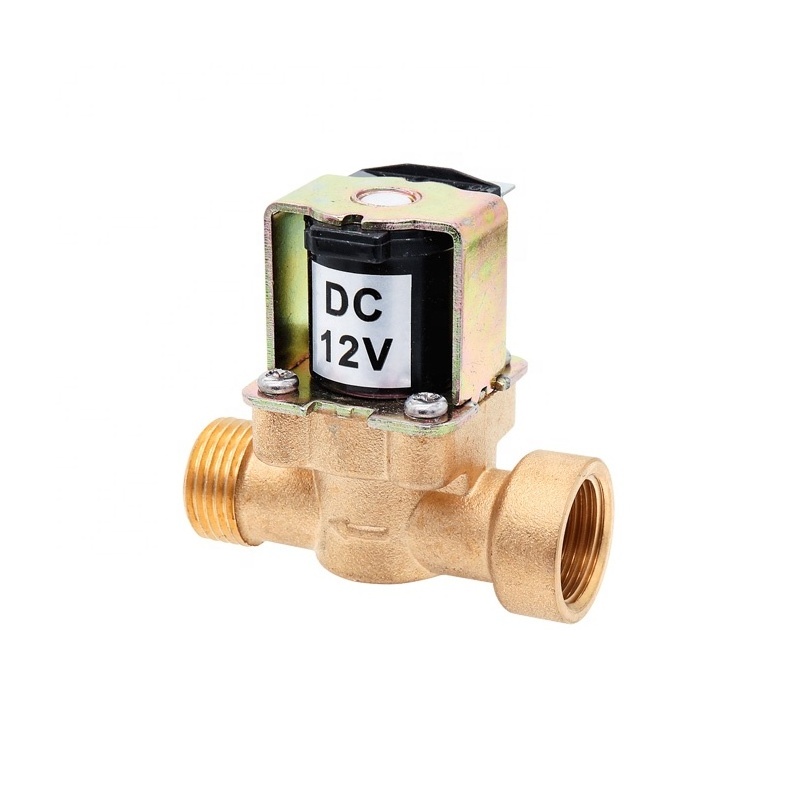 1/2 3/4 DC12V-24V AC 220V Electric Solenoid Magnetic Valve Normally Closed Brass water solenoid valve for water heaters