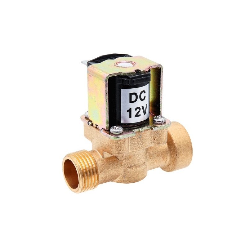 1/2 3/4 DC12V-24V AC 220V Electric Solenoid Magnetic Valve Normally Closed Brass water solenoid valve for water heaters