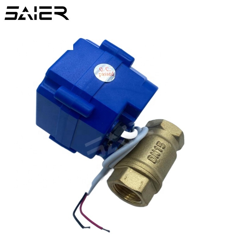 1/2 inch Brass Mini Motorized Shut-off Valve 220VAC DC3V 6V Electric Motorized Ball Valve