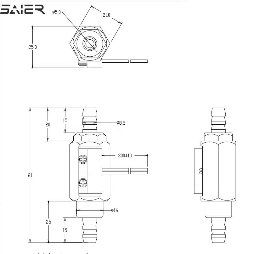 2 Wires Magnetic Reed Sensors Interruptores De Flujo De Laton For Chiller Magnetic Flow Switch