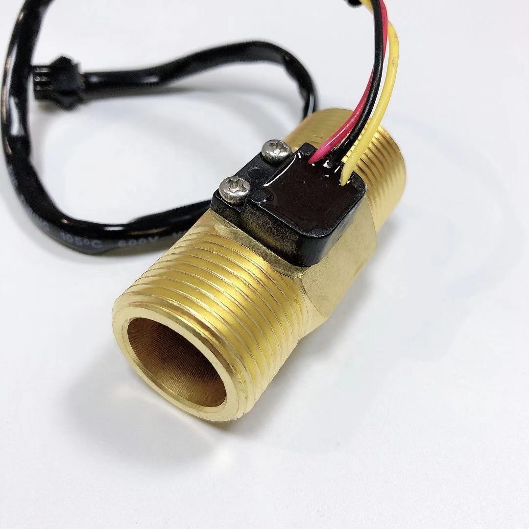 Low Price NPT G 3/4 Inch Brass Copper Magnetic Hall Effect Flow Sensor Water Pump Flow Meter Water Flow Sensor