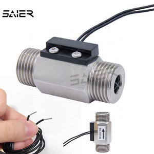 DN15 Stainless Steel DN15 Factory Price G 1/2" Magnetic Reed Sensor Water Flow Switch For Heat Pump Water Flow Switch