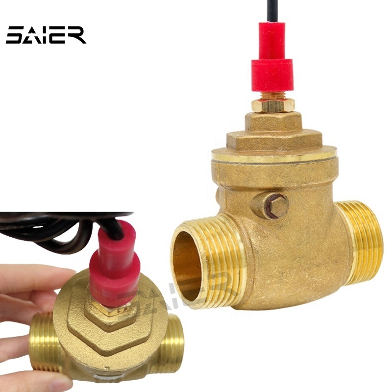 1/2 Inch Water Flow Switch Apply to Water Pump DN25 Brass Reed Flow Switch Baffle Type Flow Switch