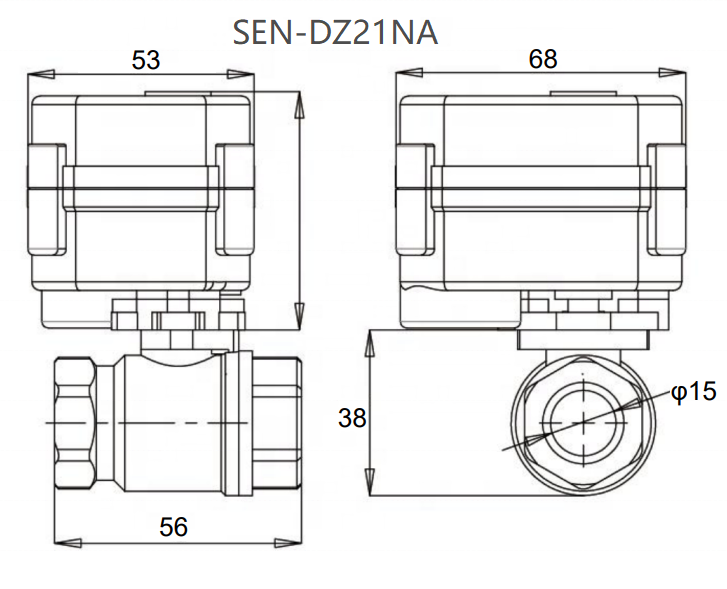 1/2 inch Brass Mini Motorized Shut-off Valve 220VAC DC3V 6V Electric Motorized Ball Valve