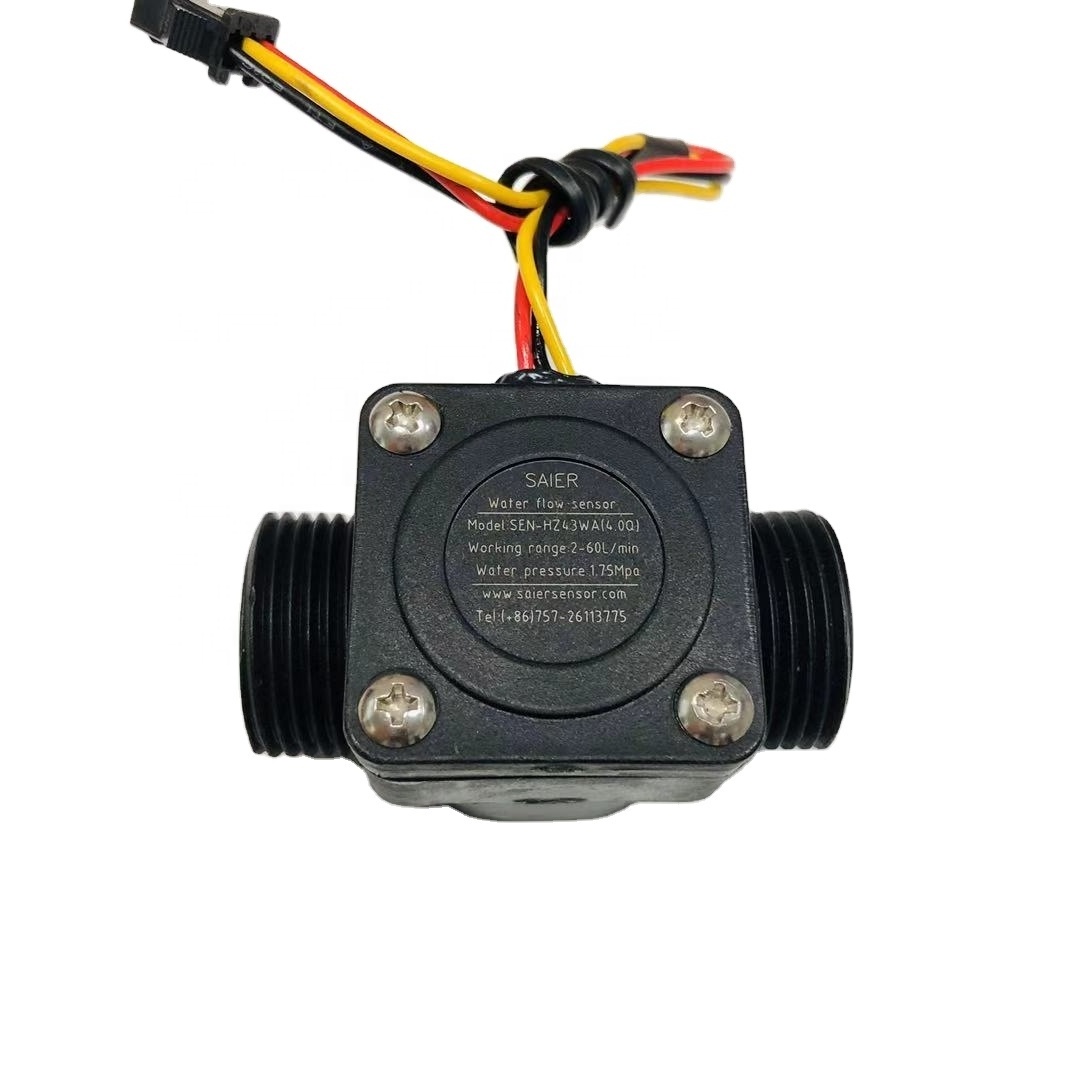 flow sensor manufacturer for water heater liquid flow switch with Nylon DN20 G3/4 hall effect water meter water flow sensor